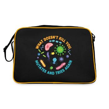 Ce qui ne vous tue pas mute et essaie à nouveau - Sac Retro - noir/or - Dos