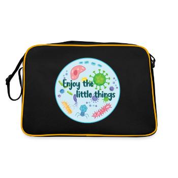 Enjoy The Little Things - Funny Microbiology - Retro Bag - black/gold - Back