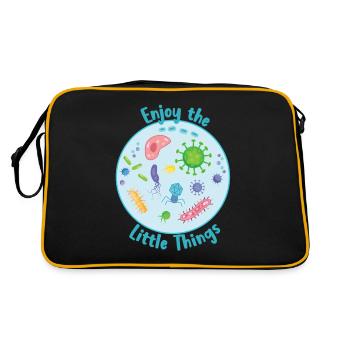 Enjoy The Little Things Funny Biology - Retro Bag - black/gold - Back