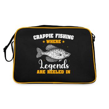 Crappie Fish - Retro Bag - black/gold - Back