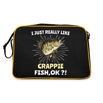 Crappie Fishing - Retro Bag - black/gold - Back