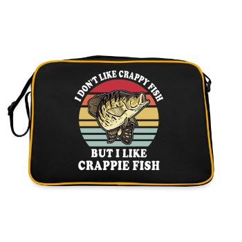 I Like Crappie Fishing - Retro Bag - black/gold - Back