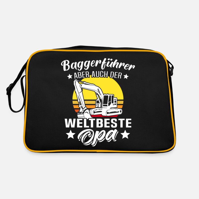 Baggerfahrer Opa Baggerführer Retro Tasche