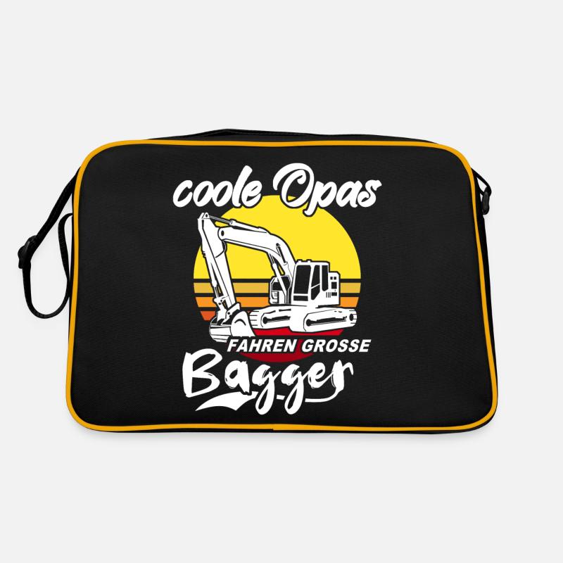 Baggerfahrer Opa Baggerführer Retro Tasche