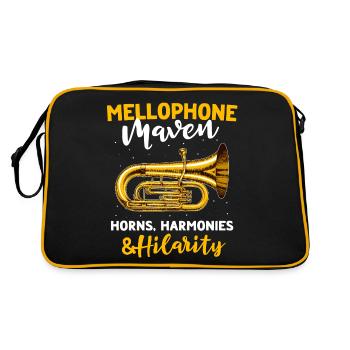 Mellophone - Sac Retro - noir/or - Dos