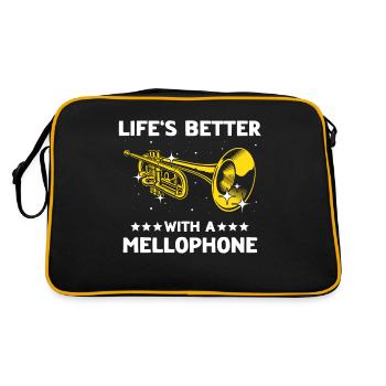 Mellophone Musicien Mellophoniste - Sac Retro - noir/or - Dos