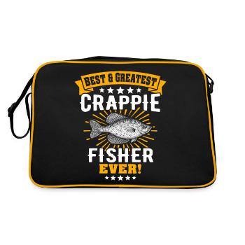 Sunbass Perch Crappie Fishing - Retro Bag - black/gold - Back