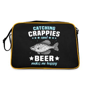 Perch Crappie Fishing - Retro Bag - black/gold - Back