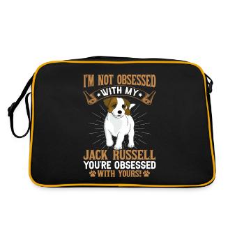 I'm not obsessed with my Jack Russell you're - Retro Bag - black/gold - Back