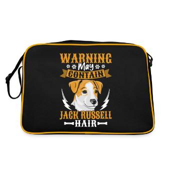 Warning may contain jack Russell Hair - Retro Bag - black/gold - Back