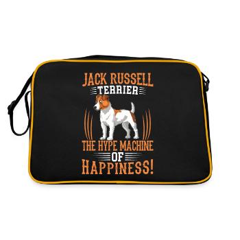 Jack Russell Terrier, la machine du bonheur - Sac Retro - noir/or - Dos