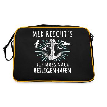 Heiligenhafen Heiligenhafener - Retro Tasche - Schwarz/Gold - Hinten