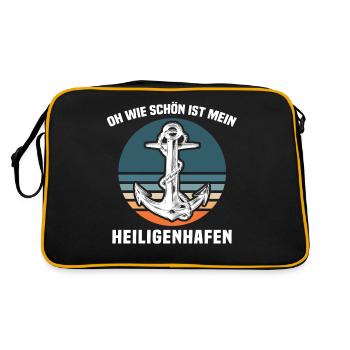 Heiligenhafen Heiligenhafener - Retro Tasche - Schwarz/Gold - Hinten