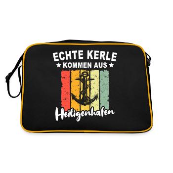 Heiligenhafen Heiligenhafener - Retro Tasche - Schwarz/Gold - Hinten