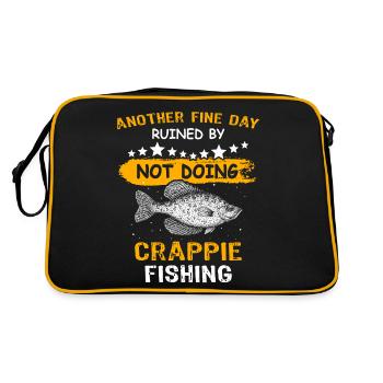 Crappie Fishing - Retro Bag - black/gold - Back