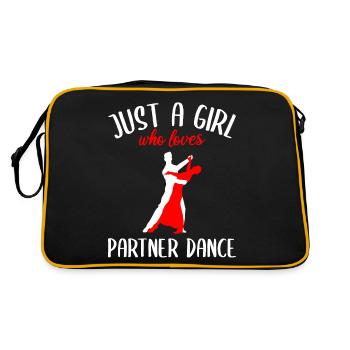 Fille qui aime la danse de couple - Sac Retro - noir/or - Dos