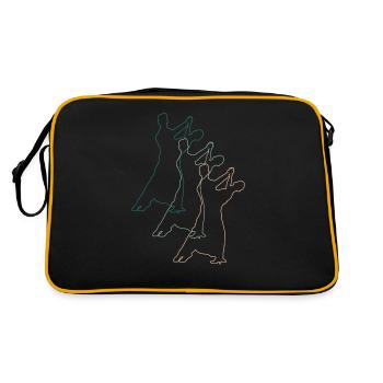 Dancing couples: elegance and synchronicity - Retro Bag - black/gold - Back