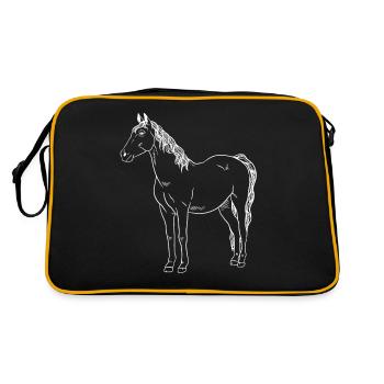 Chevaux : majesté et grâce combinées - Sac Retro - noir/or - Dos