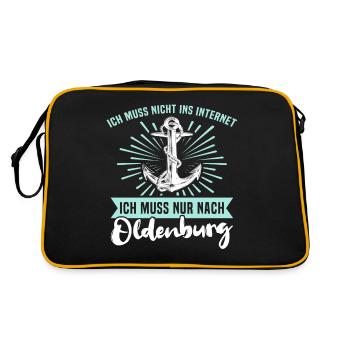 Oldenburg - Retro Tasche - Schwarz/Gold - Hinten