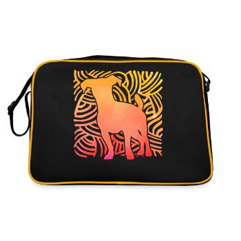 Jack Russell Terrier - Retro Bag - black/gold - Back
