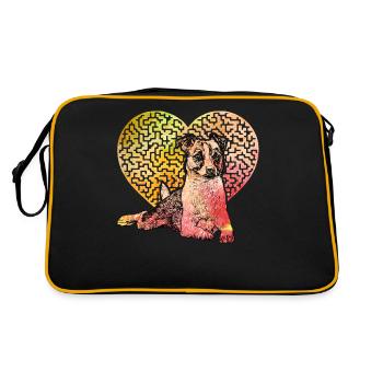 Jack Russell Terrier - Retro Bag - black/gold - Back