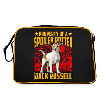 Property of a spoiled rotten Jack Russell - Retro Bag - black/gold - Back