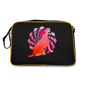 Jack Russell Terrier Retro - Retro Bag - black/gold - Back