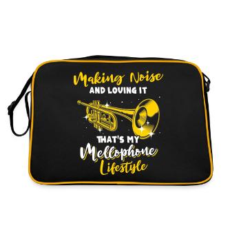 Mellophone - Sac Retro - noir/or - Dos
