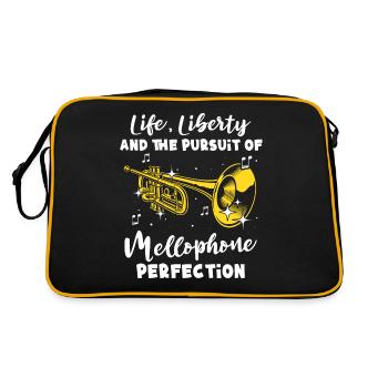 Mellophone - Sac Retro - noir/or - Dos