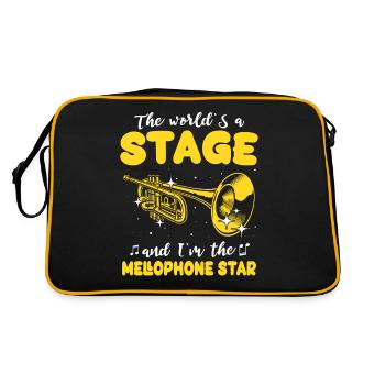 Mellophone - Sac Retro - noir/or - Dos