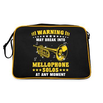 Mellophone - Sac Retro - noir/or - Dos