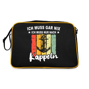 Kappeln - Retro Tasche - Schwarz/Gold - Hinten