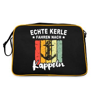 Kappeln - Retro Tasche - Schwarz/Gold - Hinten
