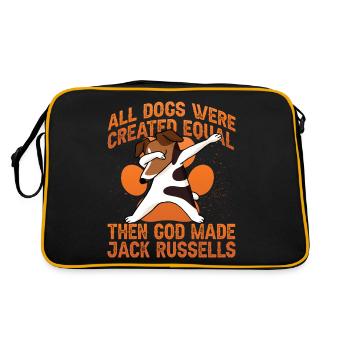 All dogs were created equal then god Jack Russell - Retro Bag - black/gold - Back