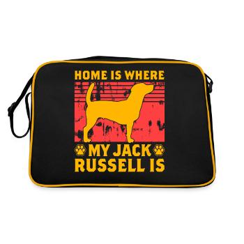 Home is where my Jack Russell is - Retro Bag - black/gold - Back