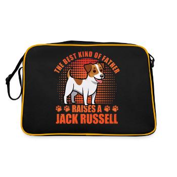 The best kind of father raises a Jack Russell - Retro Bag - black/gold - Back