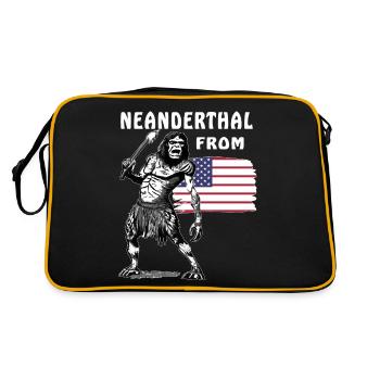 NEANDERTHAL FROM USA - Retro Bag - black/gold - Back