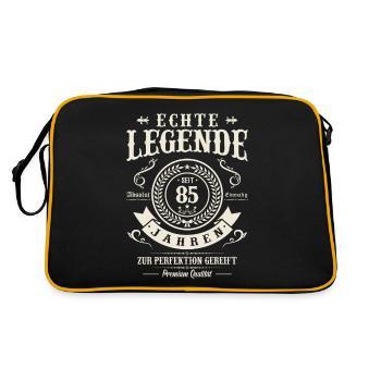 Vintage 85 Jahre Echte Legende - Retro Tasche - Schwarz/Gold - Hinten