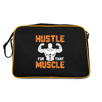 Bodybuilder Body Building Fitness Gym Cadeau - Sac Retro - noir/or - Dos