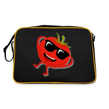 Tomato with Sunglasses Tomatoes - Retro Bag - black/gold - Back