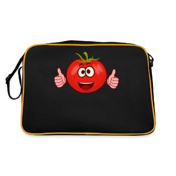 Tomatoes Happy Tomato - Retro Bag - black/gold - Back