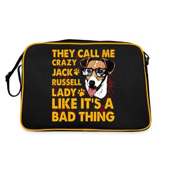 Jack Russell Funny Saying - Retro Bag - black/gold - Back