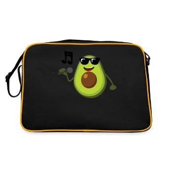 Avocados singing Avocado - Retro Bag - black/gold - Back