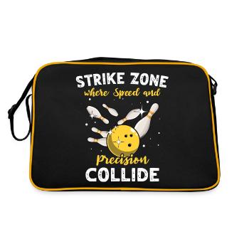 Bowling - Retro Tasche - Schwarz/Gold - Hinten