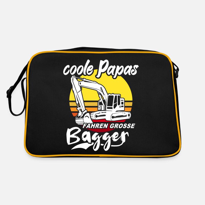 Baggerfahrer Papa Retro Tasche