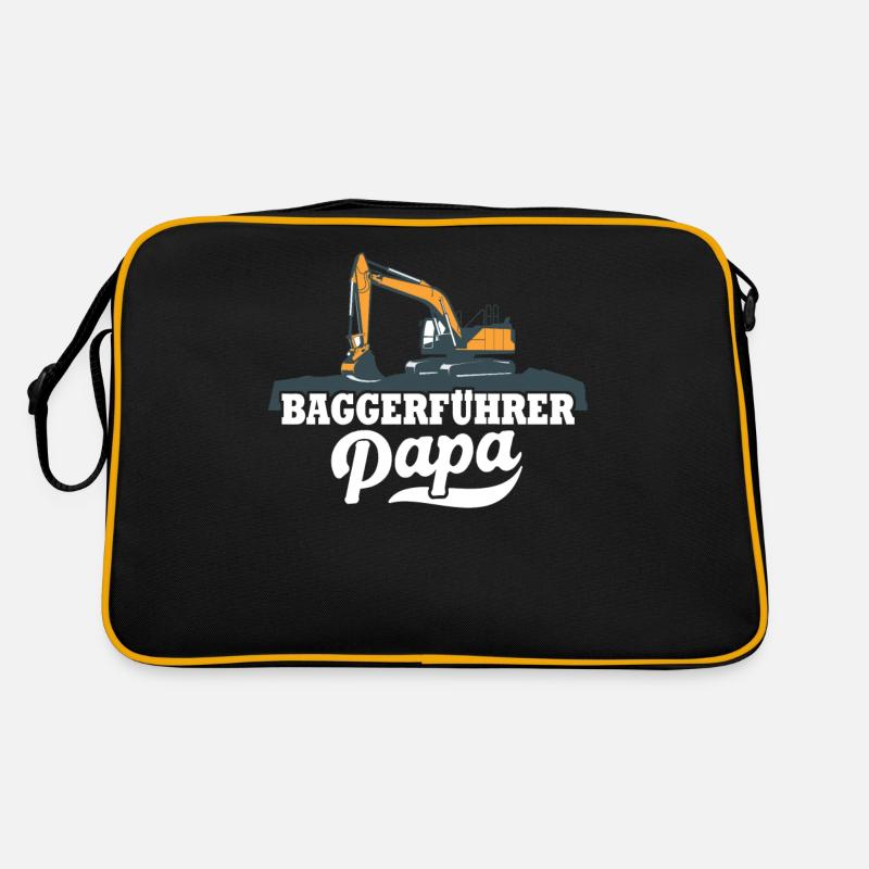 Baggerfahrer Papa Retro Tasche