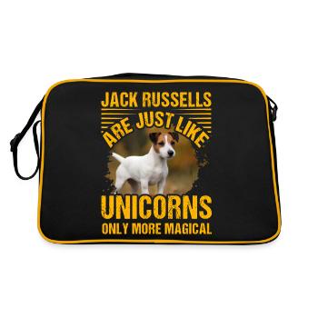 Jack Russells are just like unicorns only more - Retro Bag - black/gold - Back