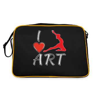 I LOVE ART ARTISTIC GYMNASTICS - Retro Bag - black/gold - Back