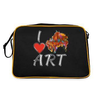 I LOVE ART PIANO - Retro Bag - black/gold - Back