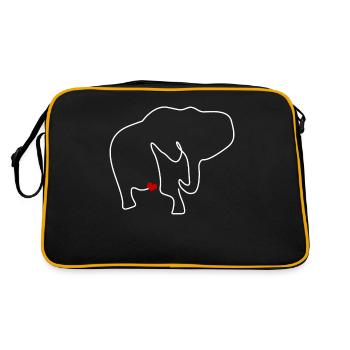Elephant Elephants - Retro Tasche - Schwarz/Gold - Hinten